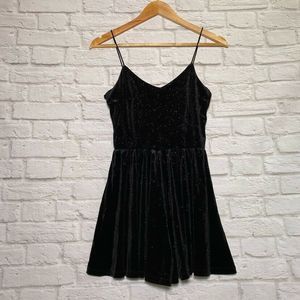 H&M Divided Black Straps Sparkly Mini Romper 4